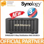 SYNOLOGY DS1821+ 8 Bay DiskStation with 4GB Memory. Singapore Local 3 Years Warranty